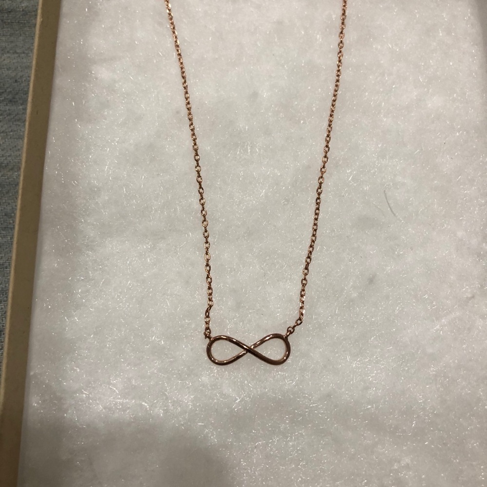 Rose gold infinity chain